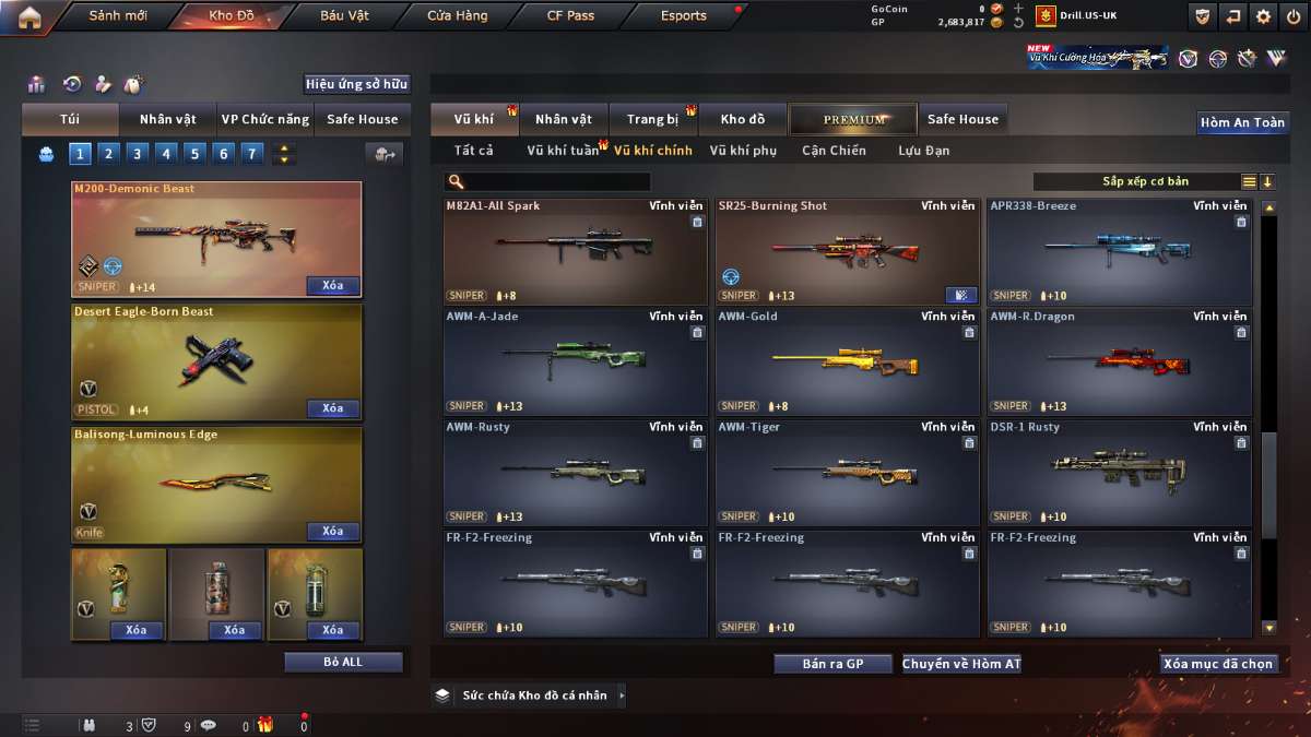 shop acc cf uy tin gia re